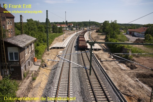 Strecke Plagwitz-Leutzsch - Blick von der Georg-Schwarz-Brcke nach Sden