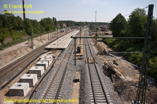 Strecke Markranstdt-Leutzsch - Blick von der Georg-Schwarz-Brcke nach Norden