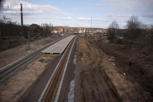 Strecke Markranstdt-Leutzsch - Blick von der Georg-Schwarz-Brcke nach Norden