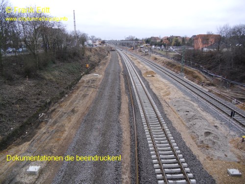 Strecke Markranstdt-Leutzsch - Blick von der Georg-Schwarz-Brcke nach Sden