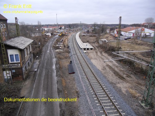 Strecke Plagwitz-Leutzsch - Blick von der Georg-Schwarz-Brcke nach Norden