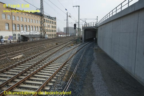 Weiche Einbindung Nord - Blickrichtung Sd