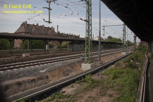 Bahntrasse Gterschuppen Nord - Blickrichtung Nord