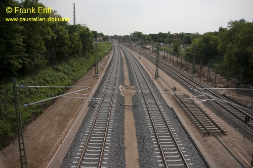 Strecke Markranstdt-Leutzsch - Blick von der Georg-Schwarz-Brcke nach Sden