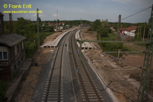 Strecke Plagwitz-Leutzsch - Blick von der Georg-Schwarz-Brcke nach Sden