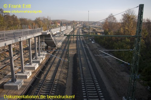 Strecke Markranstdt-Leutzsch - Blick von der Georg-Schwarz-Brcke nach Norden