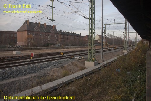 Bahntrasse Gterschuppen Nord - Blickrichtung Nord