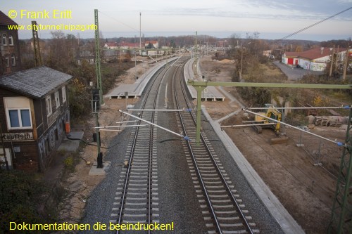 Strecke Plagwitz-Leutzsch - Blick von der Georg-Schwarz-Brcke nach Norden