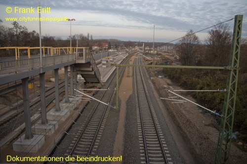 Strecke Markranstdt-Leutzsch - Blick von der Georg-Schwarz-Brcke nach Norden