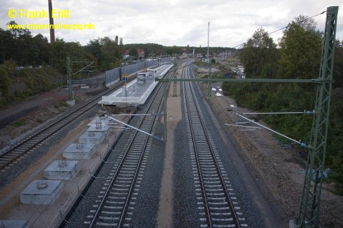 Strecke Markranstdt-Leutzsch - Blick von der Georg-Schwarz-Brcke nach Norden