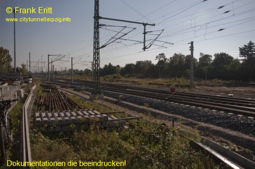 Bahntrasse Gterschuppen Nord - Blickrichtung Sd