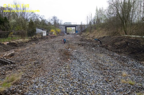 Bauende Gleis Richtung Connewitz - Blickrichtung Sd