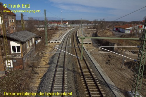 Strecke Plagwitz-Leutzsch - Blick von der Georg-Schwarz-Brcke nach Norden