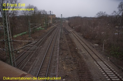 Br�cke Bornaische Stra�e - Blickrichtung S�dost