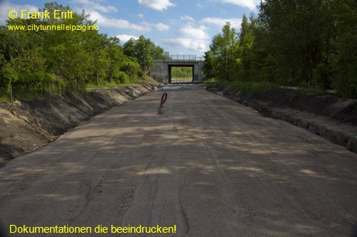 Bauende Gleis Richtung Connewitz - Blickrichtung Sd