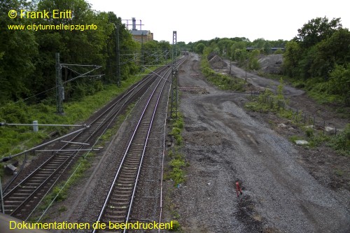 Br�cke Bornaische Stra�e - Blickrichtung S�dost