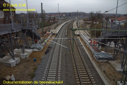 Strecke Plagwitz-Leutzsch - Blick von der Georg-Schwarz-Brcke nach Norden