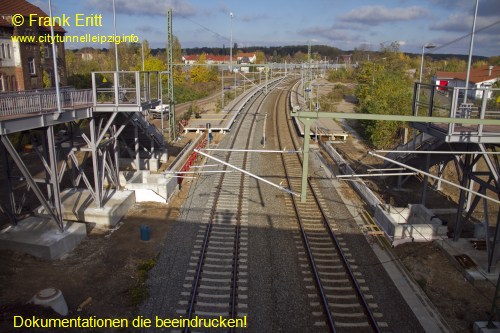 Strecke Plagwitz-Leutzsch - Blick von der Georg-Schwarz-Brcke nach Norden