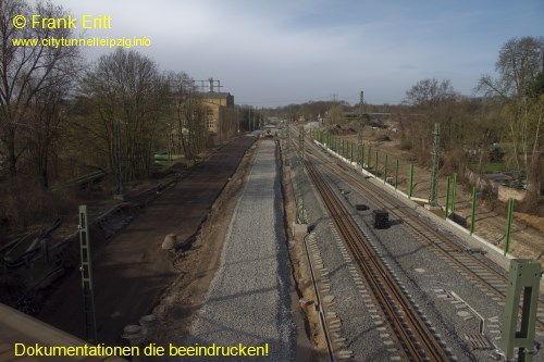 Br�cke Bornaische Stra�e - Blickrichtung S�dost