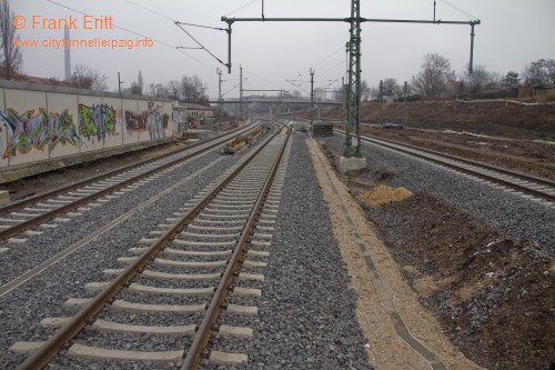 Neuer Bahnsteig Blickrichtung Nord