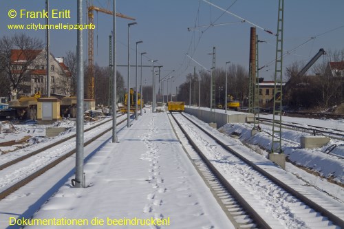 neuer Bahnsteig - Blickrichtung Norden