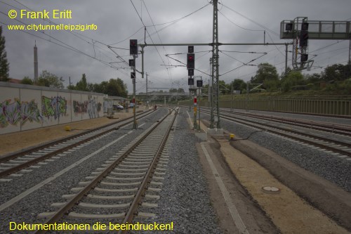 Neuer Bahnsteig Blickrichtung Nord