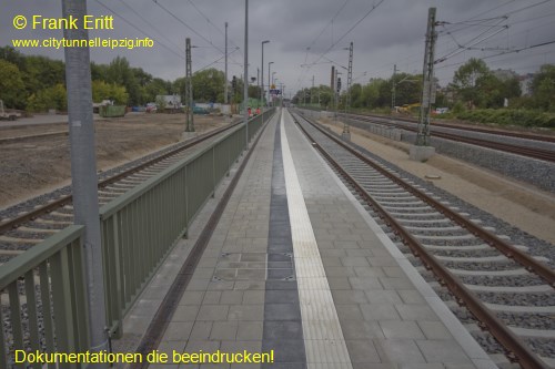 neuer Bahnsteig - Blickrichtung Norden