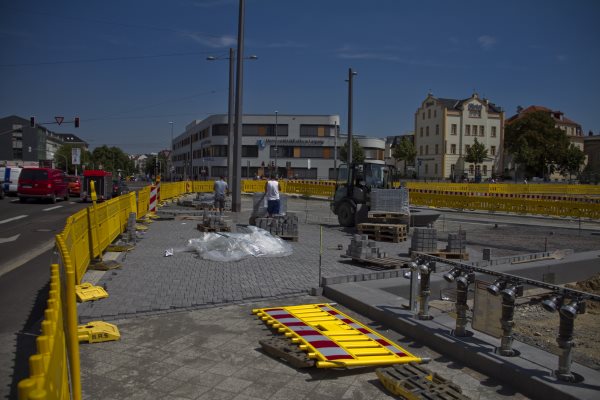 City-Tunnel Leipzig - Station Leipzig Bayerischer Bahnhof - Pflasterarbeiten beginnen