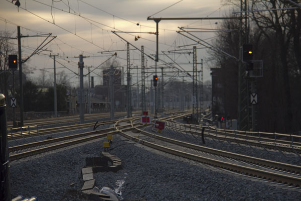 City-Tunnel Leipzig - ESTW Leipzig-Leutzsch/Plagwitz - Neues Gleis fr den Abzweig zum Gterring fertig gestellt