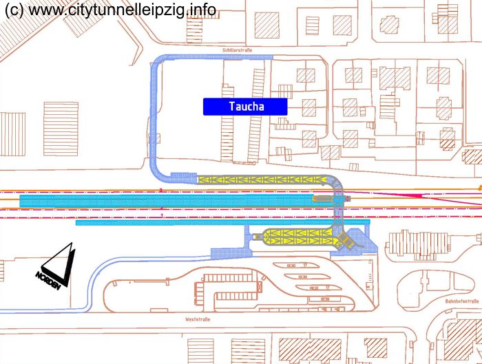 Lageplan Umbau Bahnhof Taucha