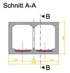 Alter City-Tunnel Schnitt A-A