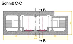 Alter City-Tunnel Schnitt C-C