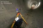 Lasermessung im Tunnel