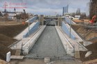 März 2009 - Restarbeiten - Einbau Gleisschotterplanum