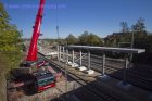 Montage Zugangsbrcke Bahnsteig