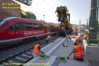 Montage Bahnsteig Westseite in Lindenau