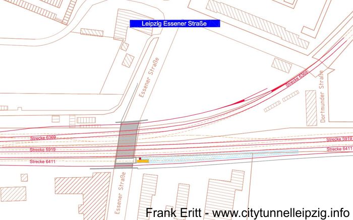 Lageplan S-Bahn Station Leipzig Mockauer Straße