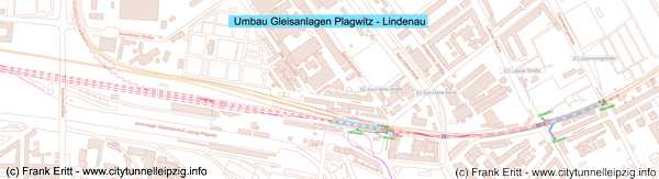 Lageplan Umbau Bahnhof Lindenau-Plagwitz